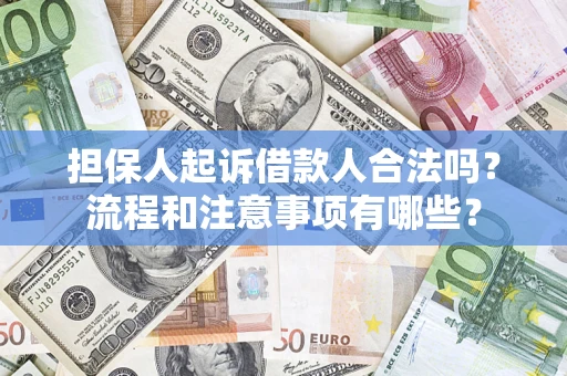 武汉担保人起诉借款人合法吗？流程和注意事项有哪些？