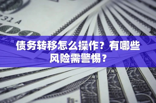 武汉债务转移怎么操作？有哪些风险需警惕？