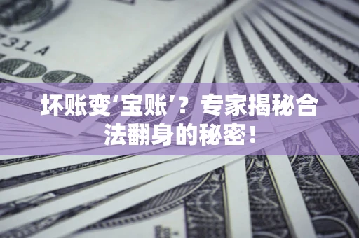 武汉坏账变‘宝账’？专家揭秘合法翻身的秘密！