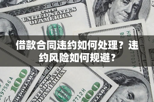 武汉借款合同违约如何处理？违约风险如何规避？