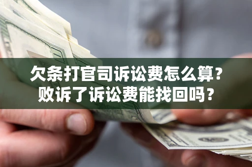 武汉欠条打官司诉讼费怎么算？败诉了诉讼费能找回吗？